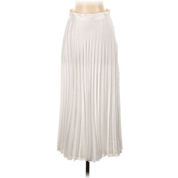 Zara White Pleated Skirt Medium NWT - Picture 1 of 5